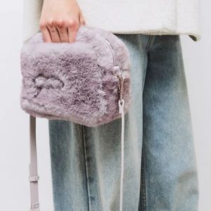 Parfois Faux Fur Crossbody Bag